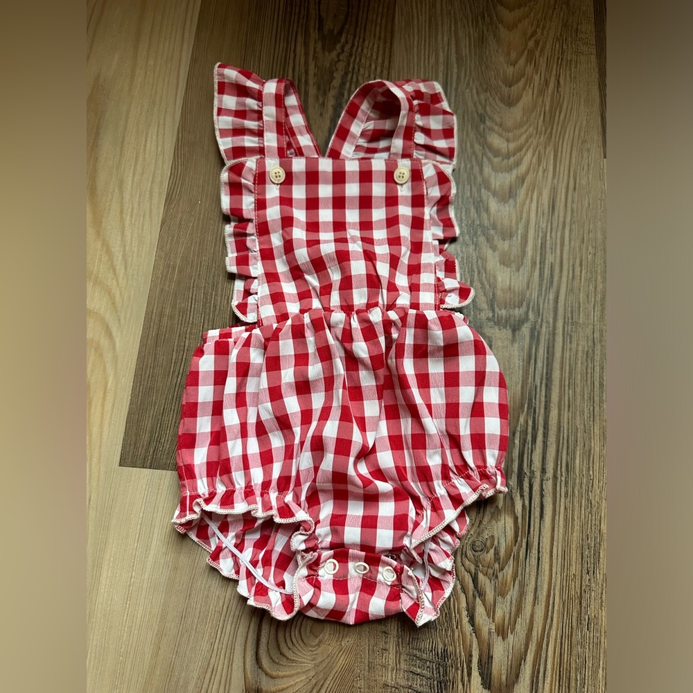 Red & White romper